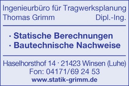 Ing.-Büro für Tragwerksplanung Thomas Grimm