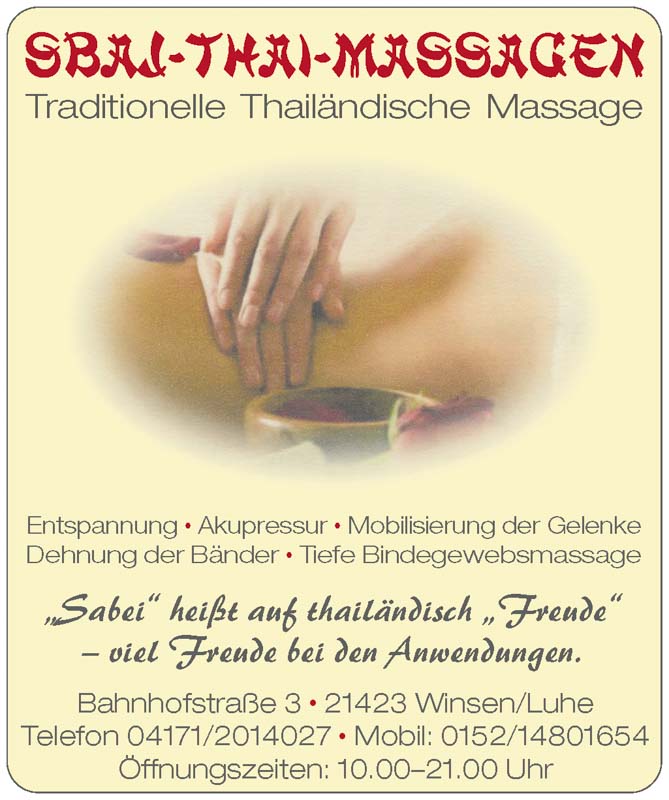 Luhe thai massage winsen Massage winsen