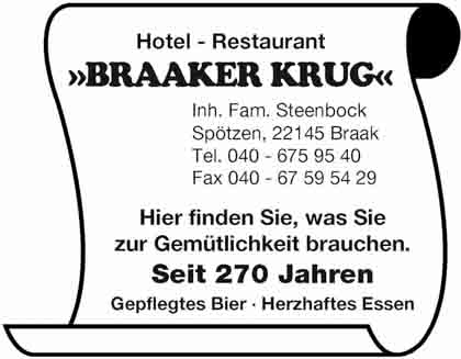 Hartmann-Marktplatz Hotel-Restaurant Braaker Krug Hartmann-Plan