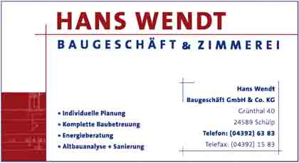 Hartmann-Marktplatz Hans Wendt Baugeschäft GmbH & Co KG Hartmann-Plan
