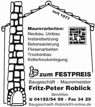 Hartmann-Marktplatz Baugeschäft Fritz-Peter Roblick Maurermeister Hartmann-Plan